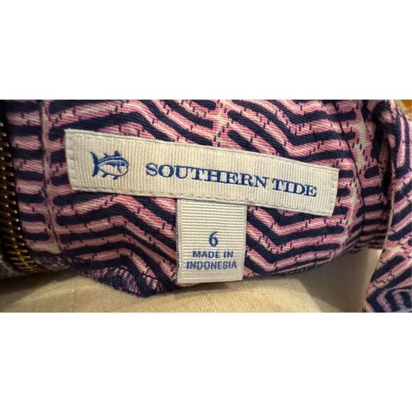 Southern Tide Audrey chevron dress sz 6 - Picture 4 of 4